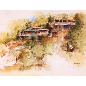 Ejaz Khan, 10 x 13 Inch, Water Color On Paper,  Abstract Painting, AC-EJK-005